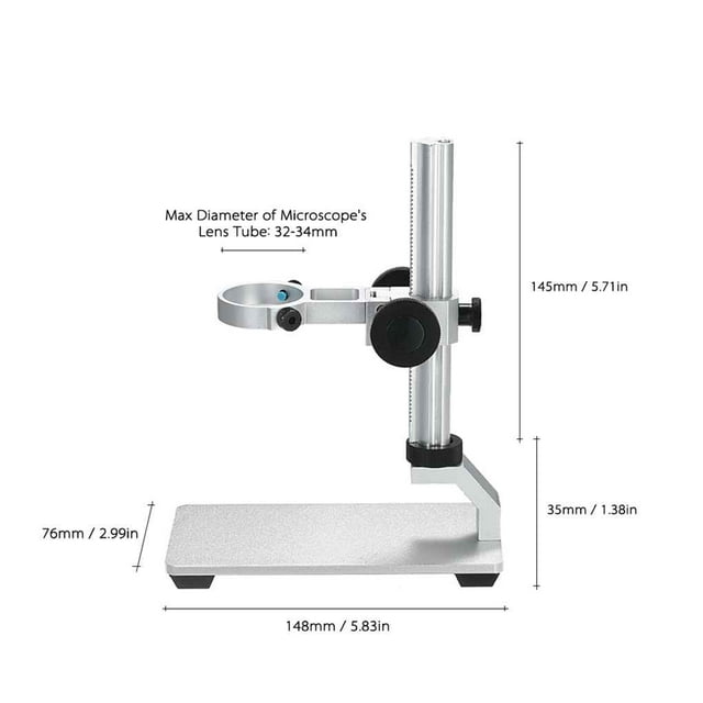 facefd Support de Microscope Numérique en Alliage d'Aluminium Support de Microscope de Levage Support de Loupe de Caméra de Table