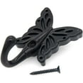 thumbnail image 6 of ABCISI 4 PCs Black Color Butterfly Shaped Wall Hooks, Wall Mounted Hanger for Coat Cloths Hat Towel, Home Decoration for the Bedroom and Living Room (Length 1-3/8-in Width 2-11/64-in), 6 of 7
