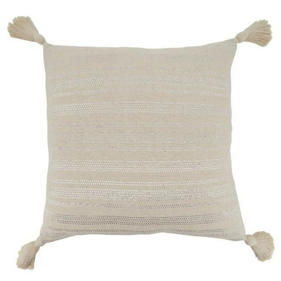 Saro Lifestyle Shimmer Line Design Down Filled Throw Pillow
