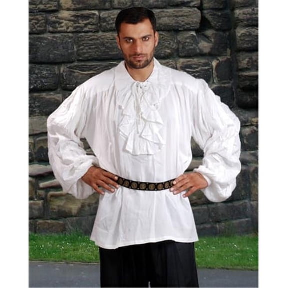 The Pirate Dressing C1014 John Reckham Shirt- White - Small & Medium