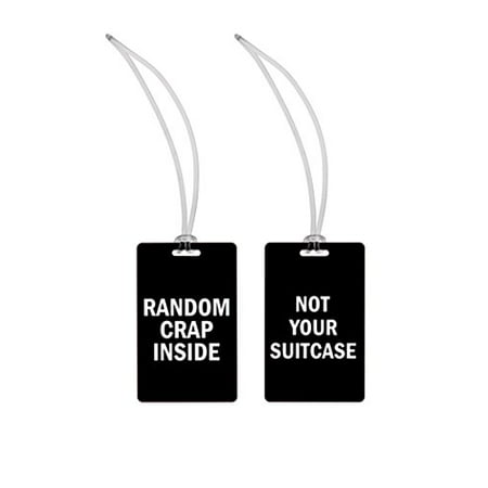 Snark City Random Crap Inside + Not Your Suitcase Luggage Tags in Black and White (Ransom Best In The City 2)