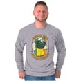 thumbnail image 4 of Bluto St Paddys Down For Shenanigans Men's Long Sleeve Tee T Shirt Brisco Brands S, 4 of 6