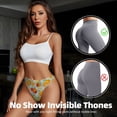 thumbnail image 4 of Thongs for Women - Cute Orange Lemon Flower No Show Seamless Womens Thongs Underwear, Soft Stretch G String Thongs for Women,Cuteness Ladies Thong Bikini Panties Briefs, 4 of 5