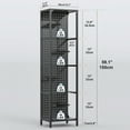 thumbnail image 5 of Glass Display Shelf for Collectibles, LED Black Shelf, Curio Cabinet, Lighted Tall Narrow Shelf with Pegboard Steel Frame for Gaming Room, Floor Lamp with Shelf, Living Room, Bedroom, Small, 5 of 10