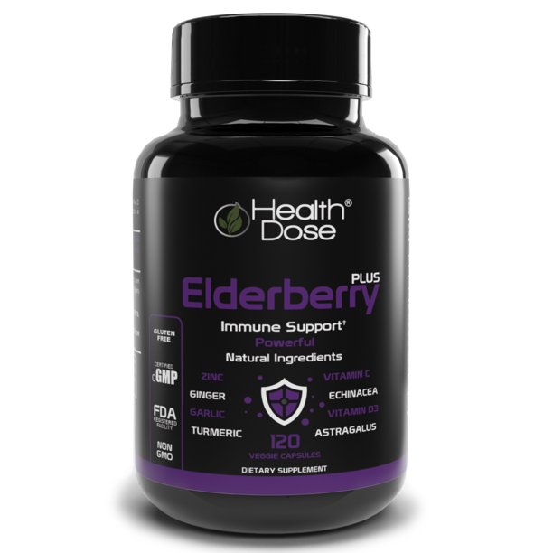 Elderberry Plus 11 in 1 Defense Immune Support Booster by Health Dose