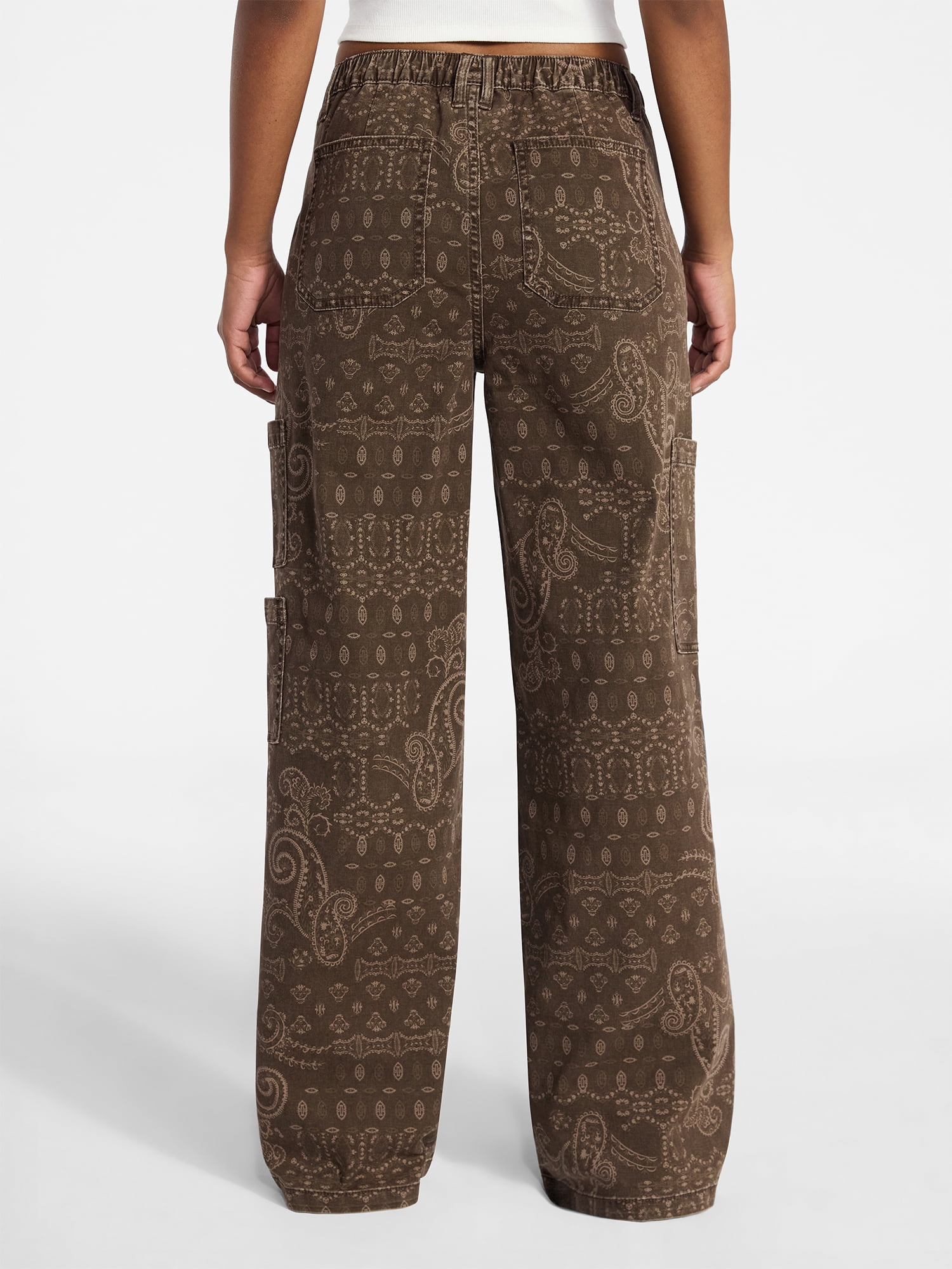 No Boundaries Wide Leg Cargo Pants, 31.5'' Inseam, Women's and Women's Plus XXS-4X