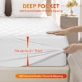 thumbnail image 2 of Vccoem Queen Heated Mattress Pad, Electric Mattress Pad with 9 Heat Settings & 4 Auto Off Timers, Fast Heating, Machine Washable, White, 2 of 7