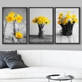 thumbnail image 2 of wall26 - Yellow Flowers in Vases - Framed Canvas Art Wall Art - 16"x24"x3 Black, 2 of 5