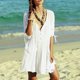 thumbnail image 4 of Bikini Translúcida Tela Vestido Blancas Borlas Boho Desgaste Vocacional Transpirable Talla Grande Mujer Señora METRO Macarena vestido de bikini, 4 of 4
