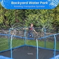thumbnail image 4 of Aspersor de trampolín para niños, patio trasero, parque acuático, red amigable, juguetes de juego al aire libre, juguetes de verano ajustables, accesorios incluidos, herramienta de derechos, 4 of 5