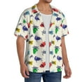 thumbnail image 4 of Xecao offers the Cartoon Sea Turtle for Men's Casual Short-sleeved Shirt, a button-up collared shirt with a pocket, perfect for beach vacations and yacht travel in the Medium size., 4 of 7