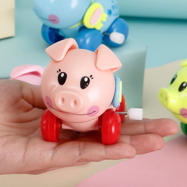 MasteelfCA Adorable Cartoon Wind-up Pig Shaped Toys Funny Plastic