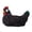 Black, variant on Pimea Solar Powered Resin Brown Hen Garden Statue 9.06x6.3" With Glowing Eyes Gold Chicken Ornament For Outdoor Yard Patio