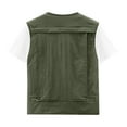 thumbnail image 5 of hopeusince Men's Winter Lightweight Multi-Pocket Quick Dry Vest Fishing Photography Hiking Travel Vest Gilet Army Green L, 5 of 5
