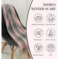 thumbnail image 3 of Women's Long Plaid Blanket Scarf Chunky Oversized Winter Fall Warm Scarf Big Tartan Scarves Wrap Shawl Ladies Gifts, 3 of 12