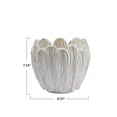 thumbnail image 2 of Bloomingville Debossed Stoneware Flower Shaped Planter in Reactive Glaze, Cream, 2 of 6