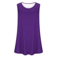 thumbnail image 4 of Tank Tops for Women Plus Size Solid Sleeveless Loose Summer Vests, 4 of 5