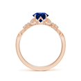 thumbnail image 2 of ANGARA Lab Grown 1.2 Ct Blue Sapphire Engagement Ring for Women in 14K Rose Gold (Size-6.5mm) | September Birthstone, Anniversary, Jewelry Gift for Women | Lab-Grown Blue Sapphire Ring, 2 of 8