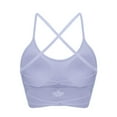 thumbnail image 4 of SMihono Womens High-Support Yoga Bra with Removable Pads Large Bust,Seamless Crossback Longline Sports Bra Workout Tops Purple XL, 4 of 4