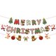 thumbnail image 1 of Cartel colorido con letras de Feliz Navidad, colgante de campana de Papá Noel, árbol de Navidad, alce, decoración de Feliz Navidad para el hogar, 2023, 1 of 4
