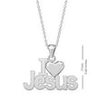 thumbnail image 5 of LeCalla 925 Sterling Silver Necklace for Women and Teen Love Heart Jesus Pendant Gift for Her 18+2" Inches, 5 of 8
