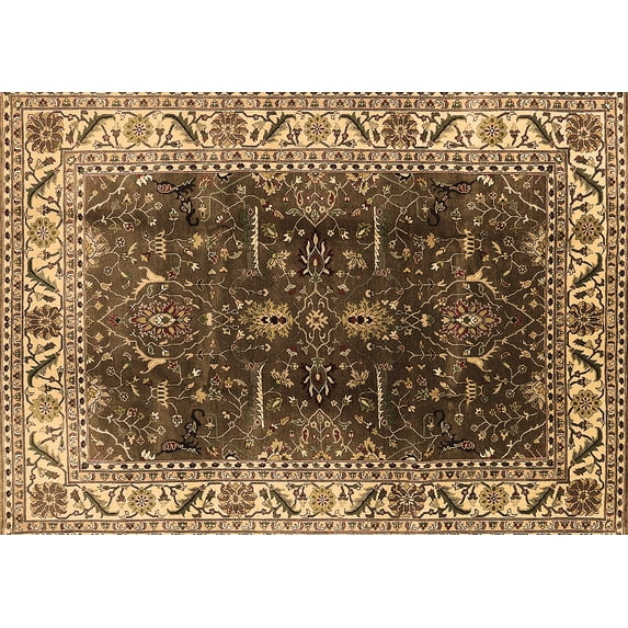 Ahgly Company Indoor Rectangle Oriental Brown Industrial Area Rugs, 8' x 10'
