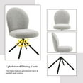 thumbnail image 6 of Set of 4 Boucle Side Chair with Swivel, Modern Dining Chairs, Fabric Upholstered Dining Room Chairs Dinner Chair Stylish Kitchen Chair (Gray), 6 of 7