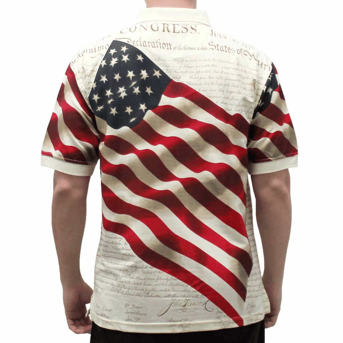 cotton traders sport flag shirt