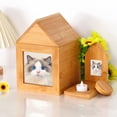 thumbnail image 1 of Pet Photo Urn, House Shape Sturdy Structure Memorial Pet Ashes Box for Cat Dog, 1 of 7