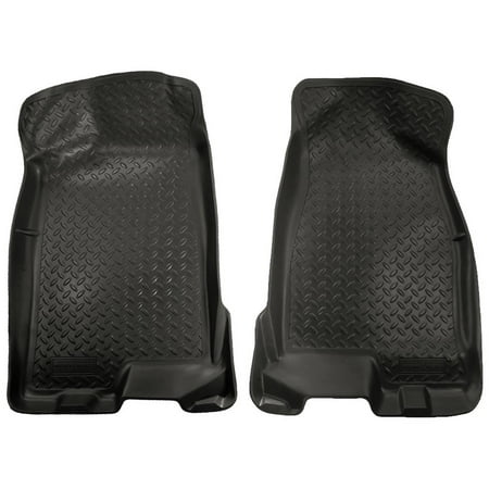 Husky Liners Classic Style Floor Mats | Fits 2004 - 2012 Chevrolet Colorado & GMC Canyon (Crew Cab); 2006 Isuzu I-350 (Crew Cab); 2007-2008 Isuzu I-370 (Crew Cab) | Front Row, 2-pc Black - 32511