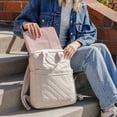 thumbnail image 6 of U Brands Canvas Laptop Sleeve for 13-14 Inch Laptops, Padded Case with Pocket, Pink, 6 of 8