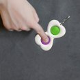 thumbnail image 3 of 2021 New Fidget Dimple Toy Keychain Pendent, Silicone Bubbles Flipping Board Toy, Stress Relief Simple Sensory Dimple Toy for Concentration Training, Hand Exercise Educational Toy for Kid Adult (#22), 3 of 6