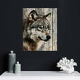 thumbnail image 5 of Nawypu Wolf Art Wall Decor - Wolf Portrait Painting Pictures Wild Animal Canvas Wall Art Framed For Study Room Bedroom Living Room Wall Decorations, 5 of 5