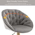 thumbnail image 6 of Swivel Bar Stools, Adjustable Height Bar Stools with Back and Golden Footrest, Upholstered Barstools, Retro Style Polyester Tufted Chairs for Kitchen Island, Bar(Gray,Set of 4), 6 of 9