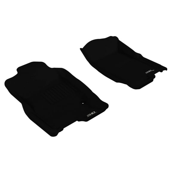 3D MAXpider Custom Fit Kagu Floor Mat (Black) Compatible with Ford Explorer 2006-2010 - Front Row