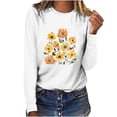 thumbnail image 1 of Pompotops T-shirt Décontracté Imprimé à Manches Longues et Col Rond pour Femmes, 1 of 7