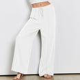 thumbnail image 5 of Bogo Linen Pants Women Petite Plus Capri Plus Women Petite Pants Casual Work Pants For Women Casual Plus Size Work Sweatpants Women Wide Leg Baggy Womens Trousers Short Length, 5 of 5