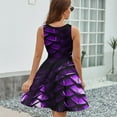 thumbnail image 6 of Purple Dragon Scales Women's Tank Dress V Neck Sleeveless Summer Sundress, 6 of 7