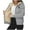 Grey, variant on Fall Saving! srobpty Women's Long Sleeve Fleece Jacket, Women's Fashionable Christmas Printed Fleece Hooded Sweatshirt Jacket Blue, XXXL