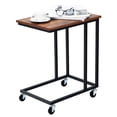 thumbnail image 1 of Costway Mesita industrial para salón, mesita auxiliar en forma de C, mesa para ordenador para dormitorio, 1 of 7