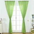 thumbnail image 2 of Home Fashion Sheer Curtains Grommets Romantic Silver Star Foil Window Treatment for Girl Bedroom Glitter Stars Thin and Curtains Panel Window Screening for Kids Room Size- 100*200CM (Green), 2 of 6