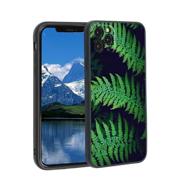 Compatible with iPhone 11 Pro Phone Case, fern-plants-4 Case Silicone Protective for Teen Girl Boy Case for iPhone 11 Pro