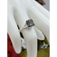 thumbnail image 5 of 8MM Square Radiant Cut, Lab Simulated Gray Spinel, 6-Prong Solitaire Ring, Sterling Silver, 5 of 5