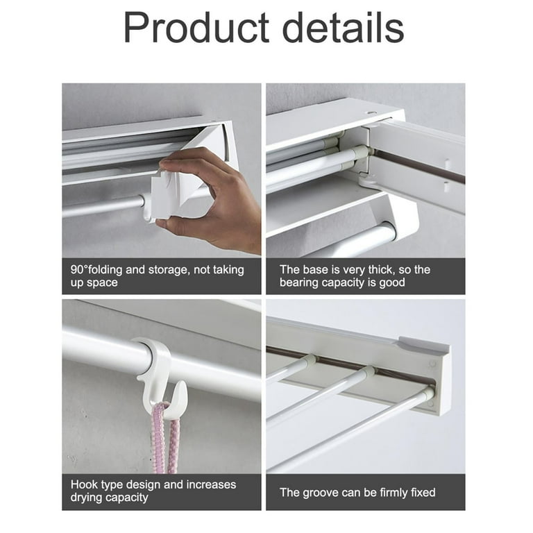 GIVIMO Clothes Drying Rack, Foldable Large Drying Hanger for Indoor and  Outdoor Use, White