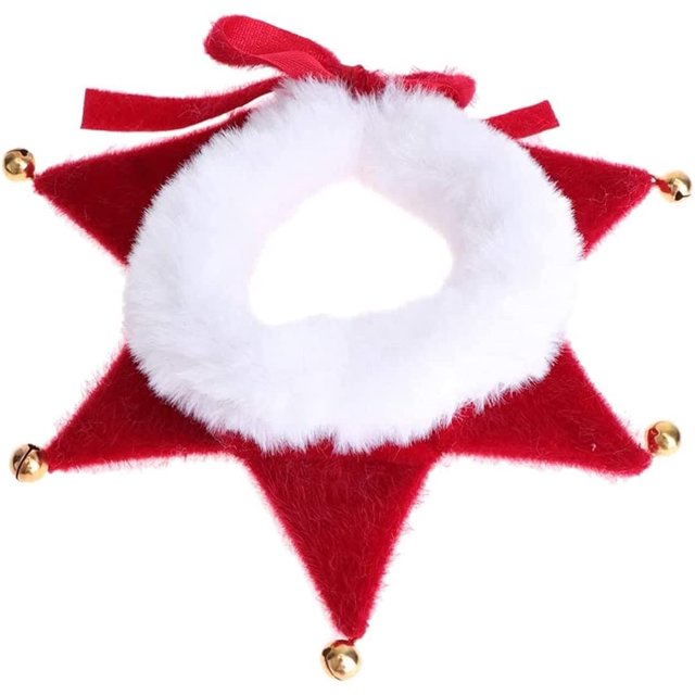Collar navideño para mascotas, bufanda ajustable, collar para gatos y perros, accesorios de ropa para mascotas, adecuados para perros, gatos, cachorros y gatitos (talla L) JM ropa para mascotas