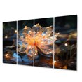 thumbnail image 2 of Designart "Peach Crystal Flowers Glistening Petals" Floral Art Living Room Set, 2 of 5