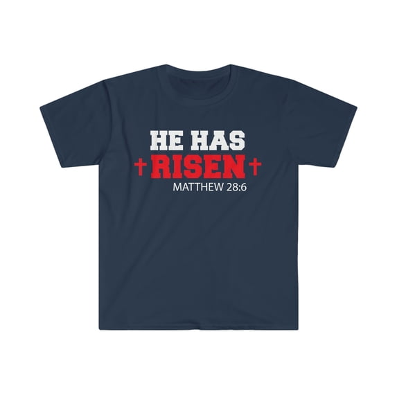 He has risen Matthew 28: 6 Unisex T-shirt S-3XL God Jesus FollowerChristian