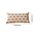 thumbnail image 3 of Ohufall Double Sided Patterns Bow Rectangular Decorative Throw Pillow Cover Detachable For Living Room Sofa, 3 of 6
