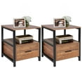 thumbnail image 2 of VECELO 3-piece Bedroom Set, Metal Platform Bed Frame and 2 Nightstand, Full Size, 2 of 7