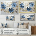 thumbnail image 4 of Designart "Ornate Blue And Gold Violets III" Violets Floater Framed Canvas Wall Art, 4 of 5